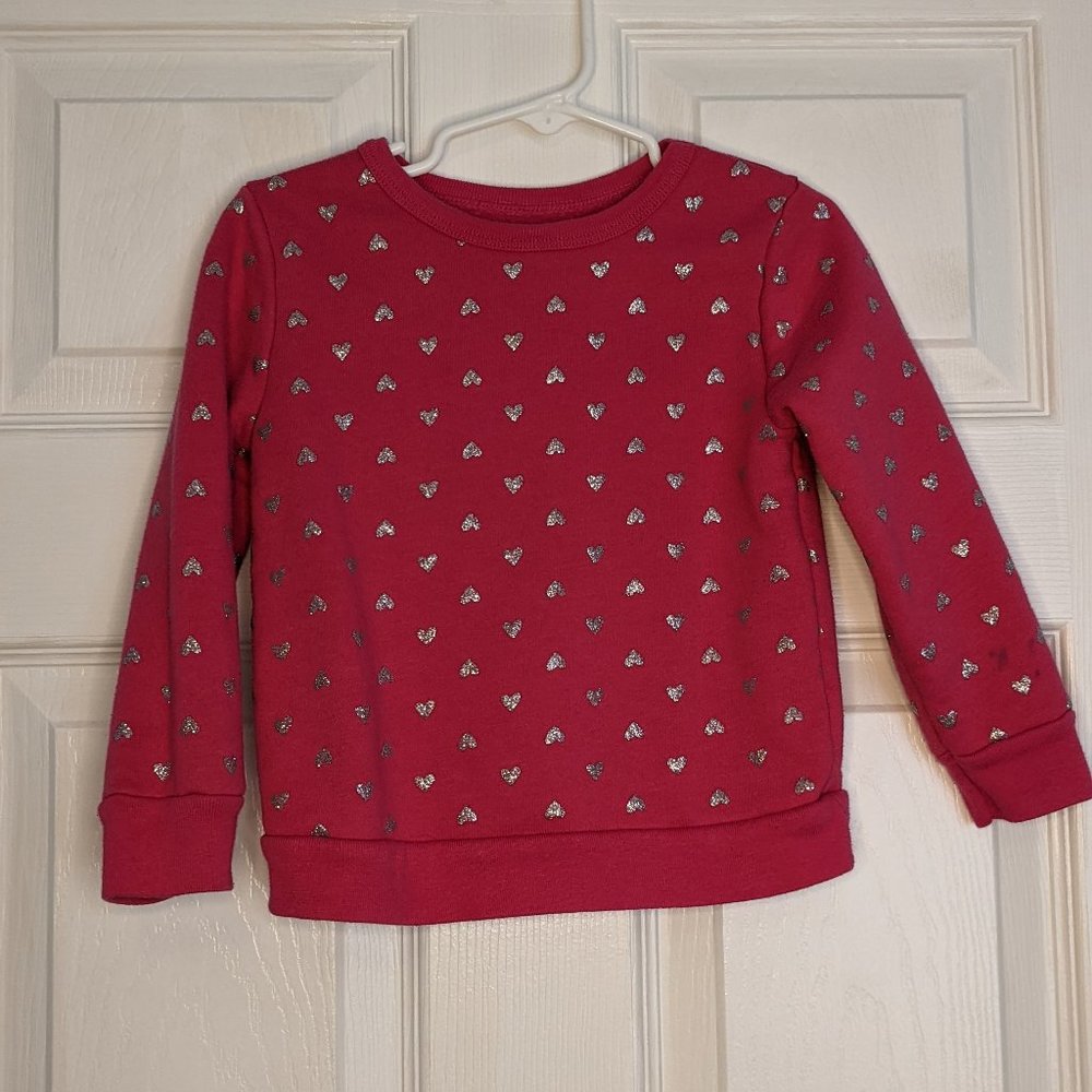 Garanimals Pink Sweatshirt with Silver Hearts 4T (Bundle)